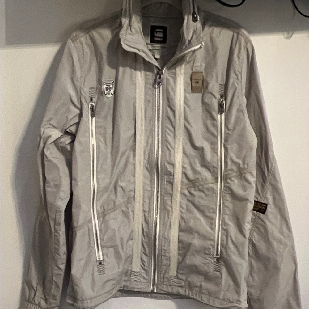 G-Star Men's Light Gray Windbreaker Jacket